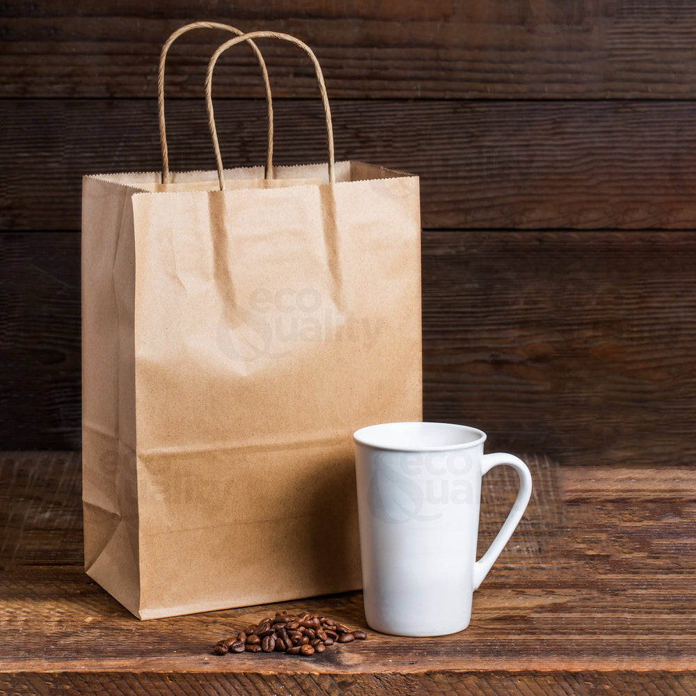 8x4.5x10.25 Tiny Kraft Paper Gift Bags: 150