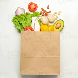 18x7x19 Jumbo Kraft Paper Gift Bags with Twine Handles Brown: 50