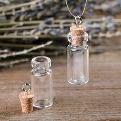 1-1/2" Miniature Corked Glass Bottle Charms