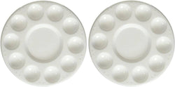 10 Well Round Plastic Paint Palette - 7" diameter Tray