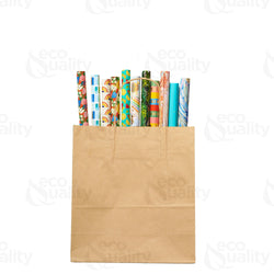 13"X7"X17" Large Kraft Paper Gift Bags w/Twine Handles Brown: 100pcs