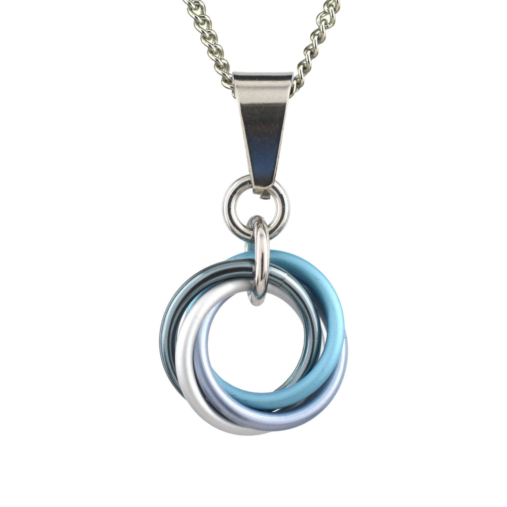 LGBTQ Pride Small Swirl Pendant - 24+ Flags: Asexual