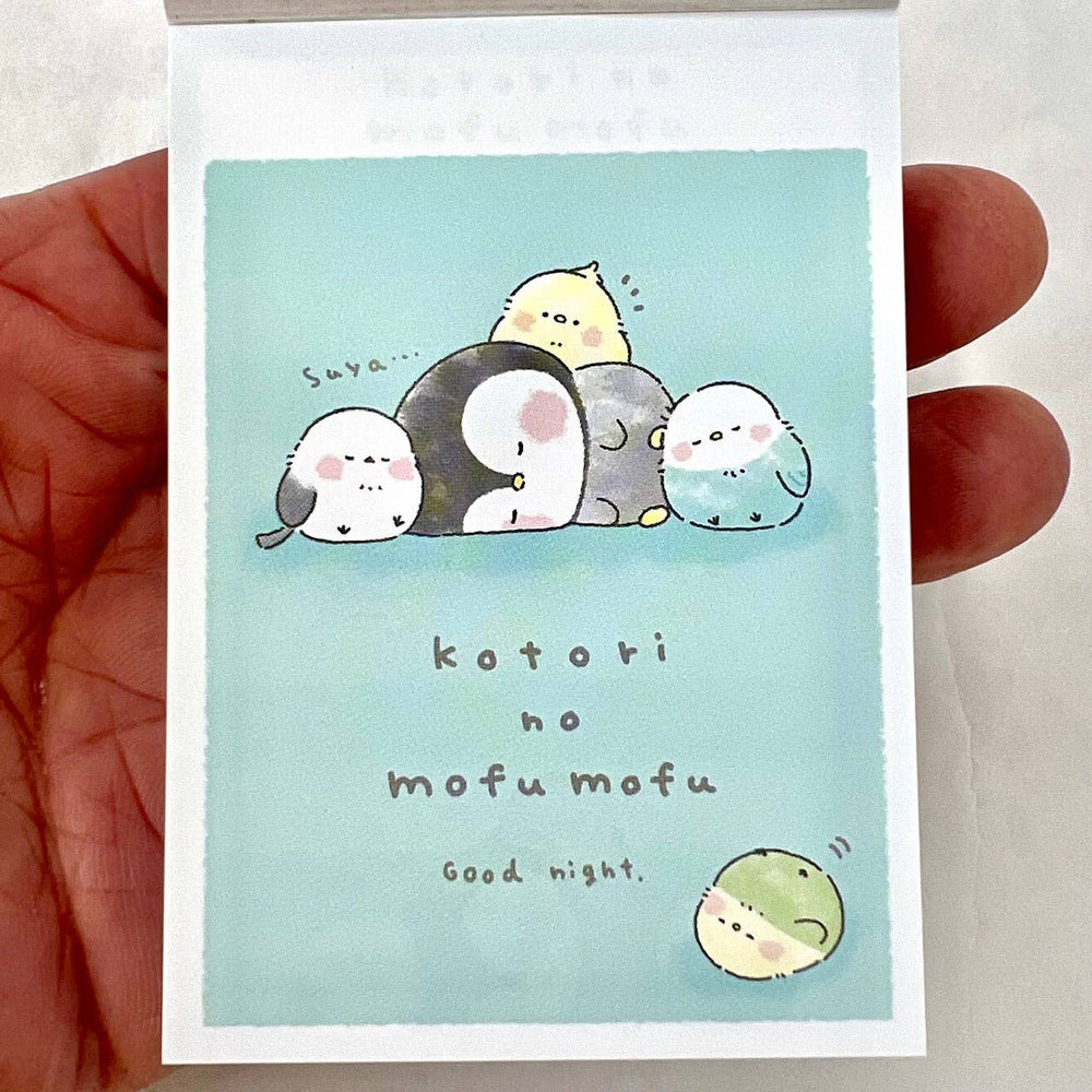 212233 Birds kotori no mufu mofu Mini Notepad-10