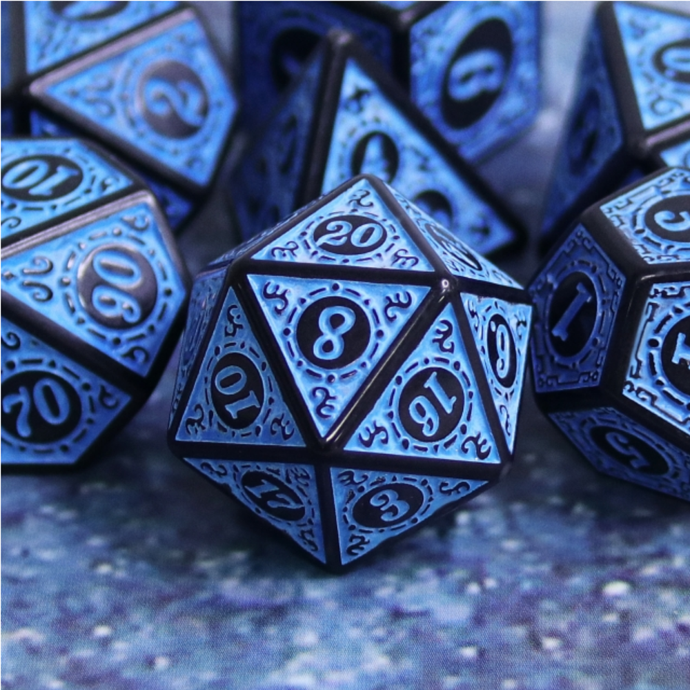 Magic Flame - Blue RPG Dice Set