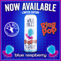 Wild Bill's - Ring Pop Soda Blue Raspberry Pure Cane Sugar