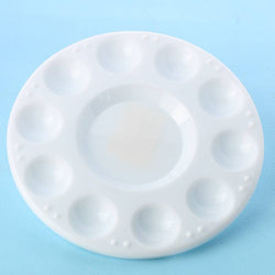 10 Well Round Plastic Paint Palette - 7" diameter Tray