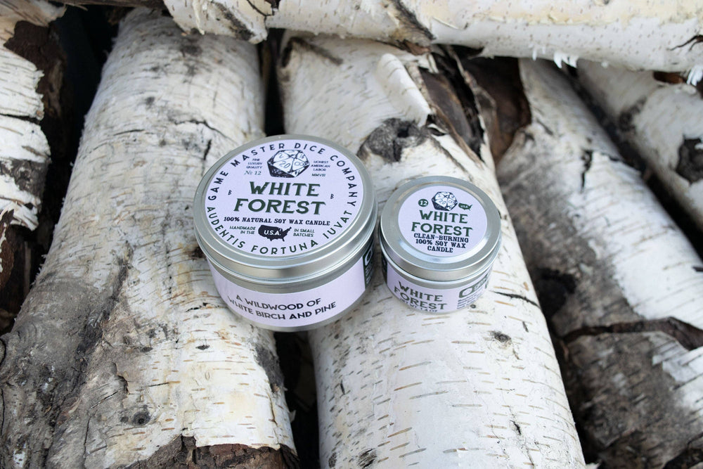 White Forest Gaming Candle: 8oz