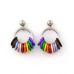 LGBTQ Progress Pride - Small Hoop Earring on Post