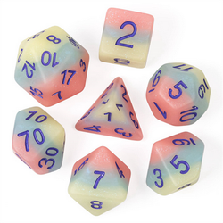 Peach Snow Cone RPG Dice Set