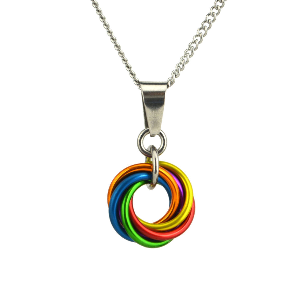LGBTQ Pride Small Swirl Pendant - 24+ Flags: Asexual