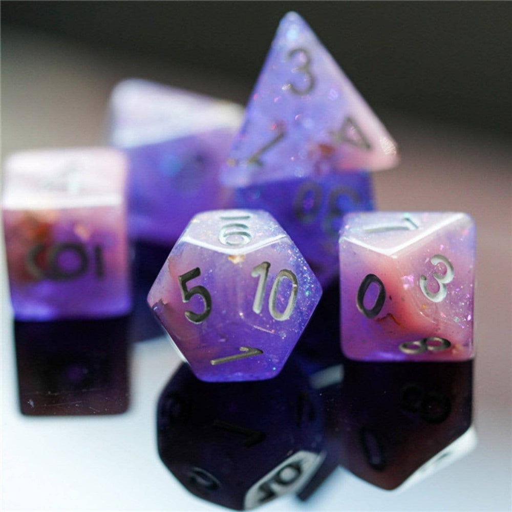 Pink & Purple Seabed Treasure RPG Dice Set