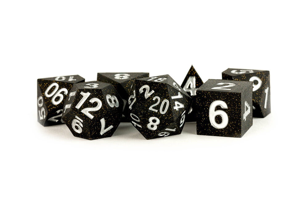 UNIQUE Sharp Edge Silicone Rubber Dice Set: Glacial Debris