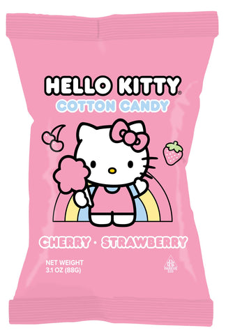 Hello Kitty Cherry/Strawberry Cotton Candy, 3.1oz bag, 12ct