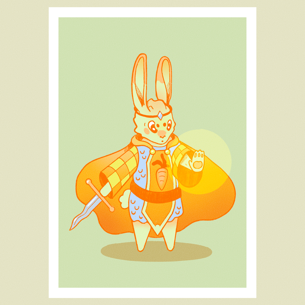 Rabbit Paladin Print