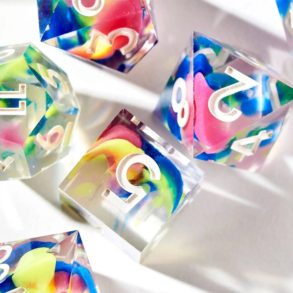 Color Spray 7-Piece Polyhedral Dice Set