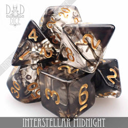 Interstellar Midnight 7 or 11: 7 Dice Set