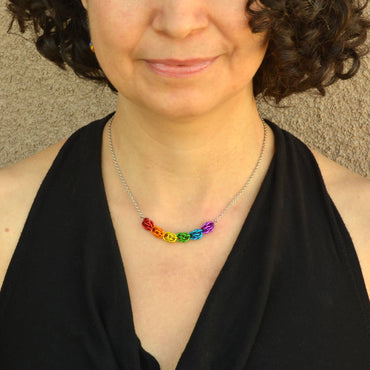 LGBTQ Rainbow Pride Petite Necklace