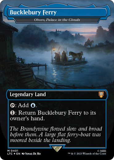 Bucklebury Ferry - Oboro, Palace in the Clouds (Borderless) (Surge Foil Realms and Relics) [The Lord of the Rings: Tales of Middle-Earth Commander]