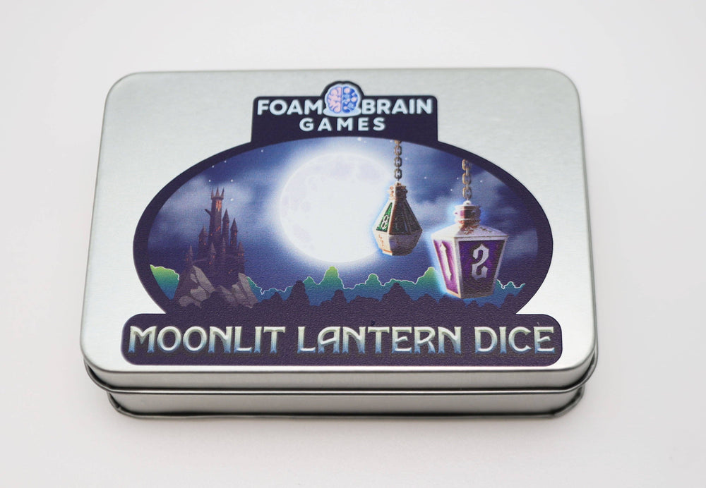 Moonlit Lantern: Golden Flames - Metal RPG Dice Set