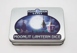 Moonlit Lantern: Golden Flames - Metal RPG Dice Set