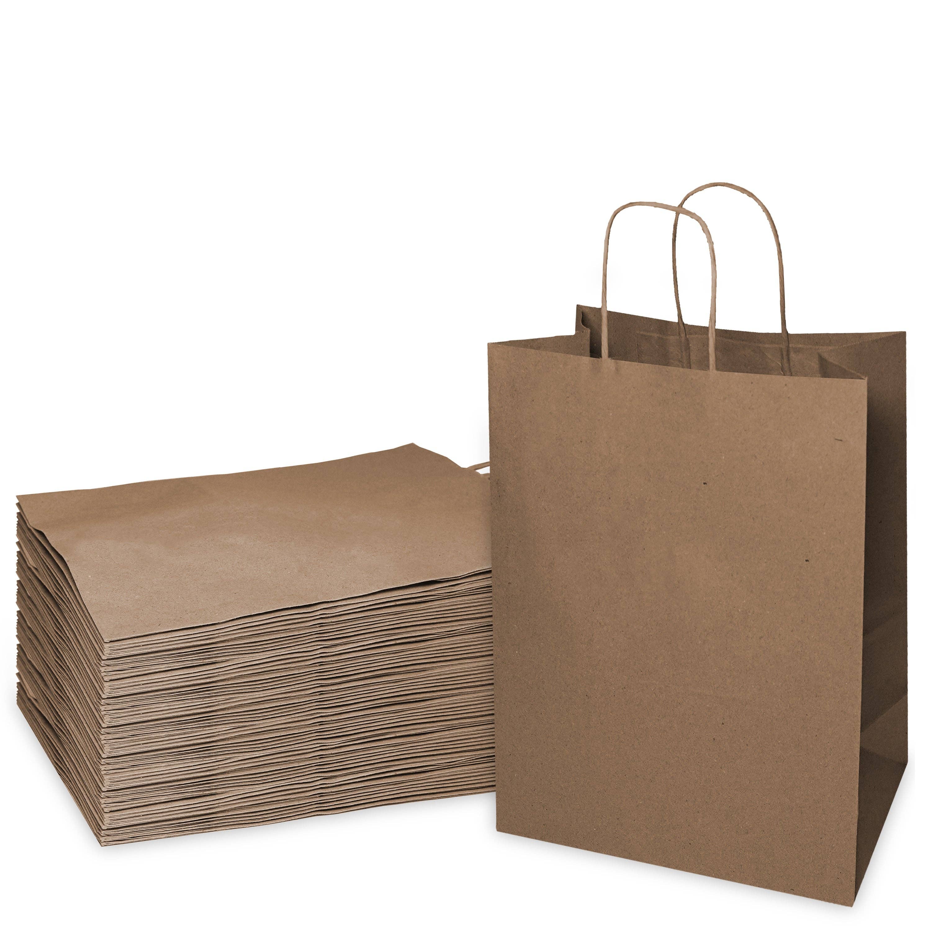 8x4.5x10.25 Tiny Kraft Paper Gift Bags: 150