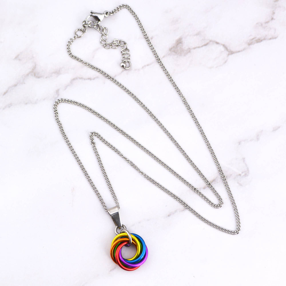 LGBTQ Pride Small Swirl Pendant - 24+ Flags: Bisexual