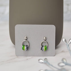 Aromantic Pride Flag - Tiny Chainmaille Earring
