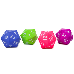 Giant D20 Foam Dice: Soft Foam Oversized 20-Sided Dice : Black/Blue/Red Assortment