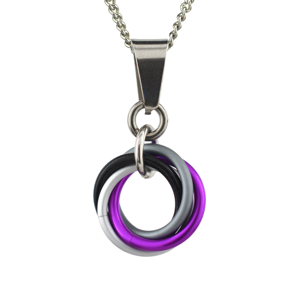 LGBTQ Pride Small Swirl Pendant - 24+ Flags: Bisexual