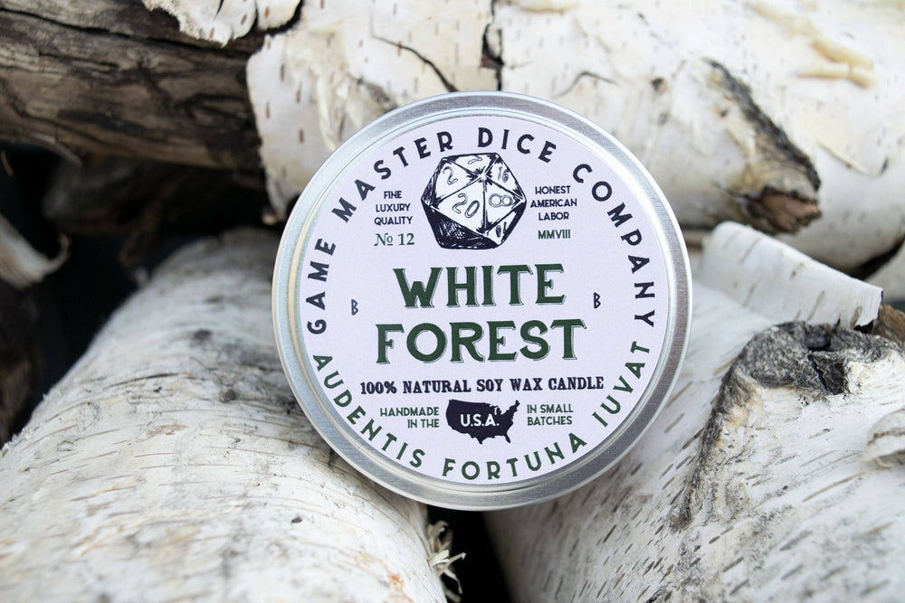 White Forest Gaming Candle: 8oz