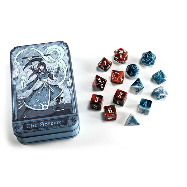 RPG Class Dice Tin - Sorcerer Set (14 Dice)