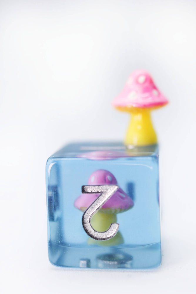 Pink Mushroom RPG Dice Set