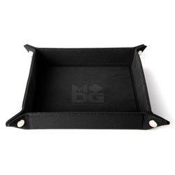 Velvet Folding Dice Tray with Leather Backing (7 Colors): Rainbow