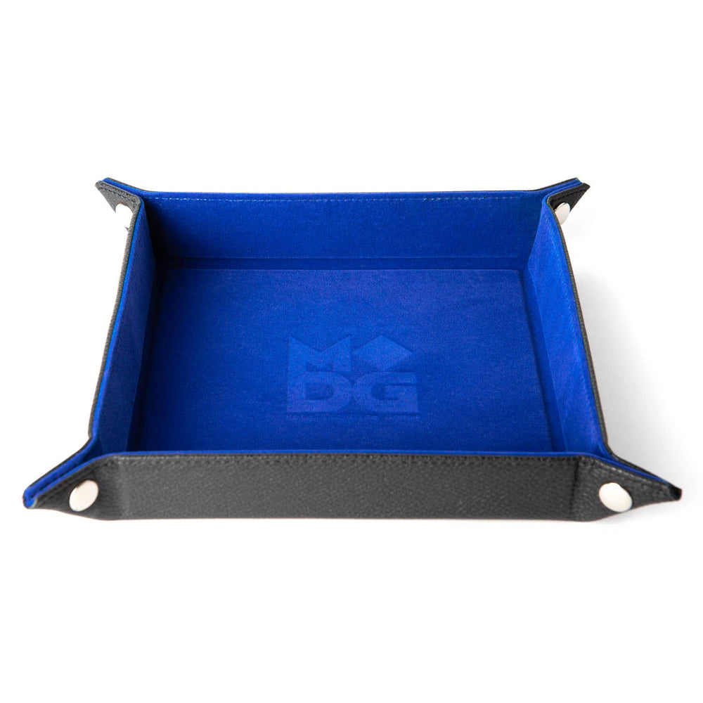 Velvet Folding Dice Tray with Leather Backing (7 Colors): Rainbow