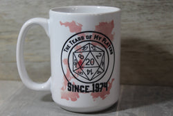 Tears of My Players D&D // 15 Oz. Ceramic Mug: White Handle