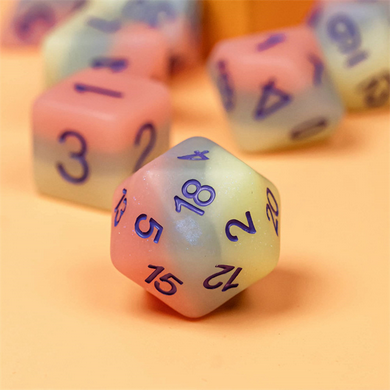 Peach Snow Cone RPG Dice Set