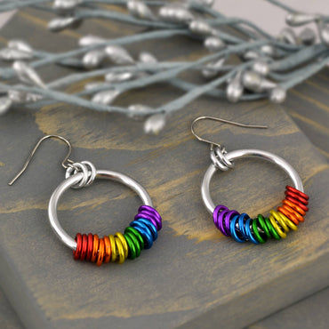 LGBTQ Rainbow Pride - Hoop Earring