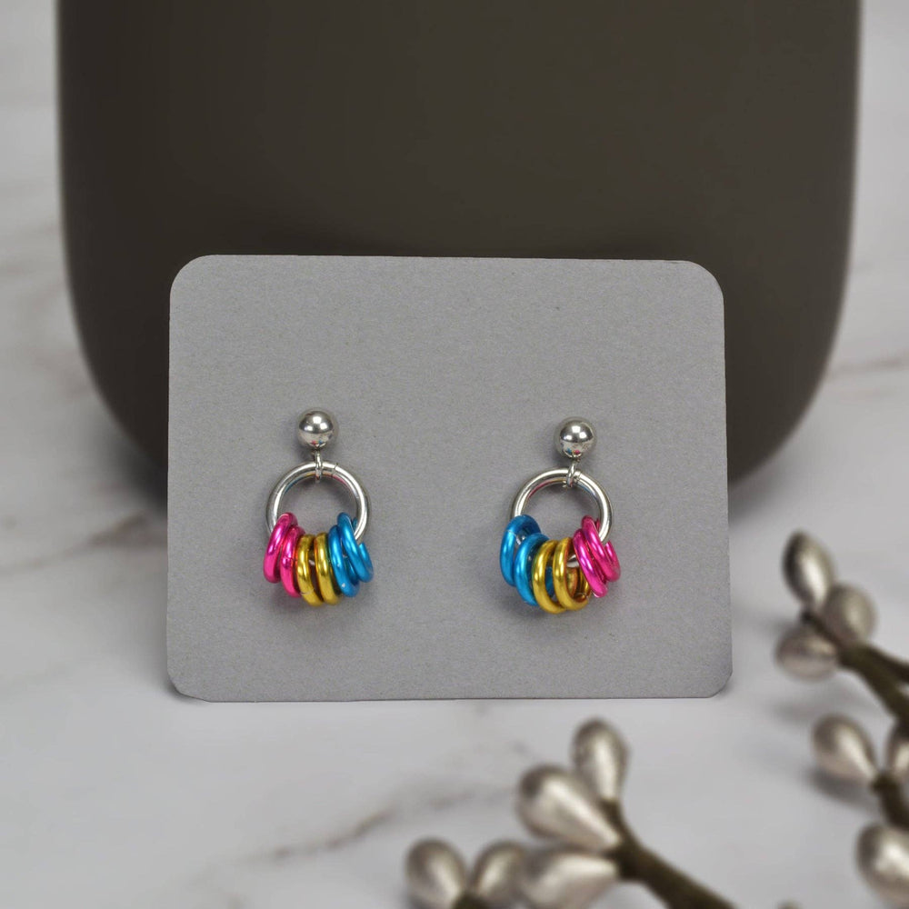 Pansexual Pride - Tiny Hoop Flag Earring