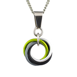 LGBTQ Pride Small Swirl Pendant - 24+ Flags: Agender