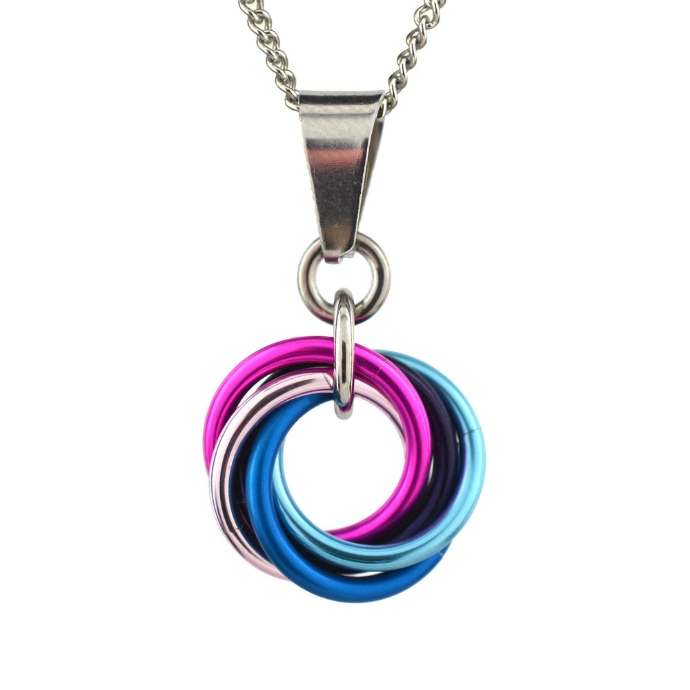 LGBTQ Pride Small Swirl Pendant - 24+ Flags: Asexual