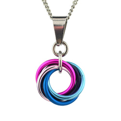 LGBTQ Pride Small Swirl Pendant - 24+ Flags: Demisexual