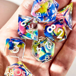 Color Spray 7-Piece Polyhedral Dice Set