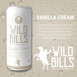 Wild Bill's - Vanilla Cream: Premium Cane Sugar Soda