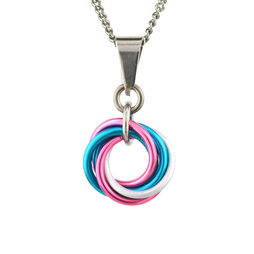 LGBTQ Pride Small Swirl Pendant - 24+ Flags: Agender