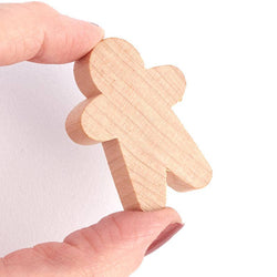 Mini Wood Holiday Cutouts - Pack of 10 - Select Shape: Gingerbread - 1-1/4" x 1-3/4" x 3/16" Thick