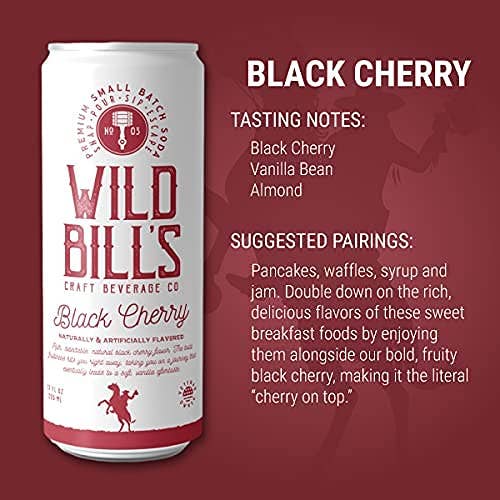 Wild Bill's - Black Cherry: Premium Cane Sugar Soda