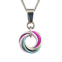LGBTQ Pride Small Swirl Pendant - 24+ Flags: Demisexual