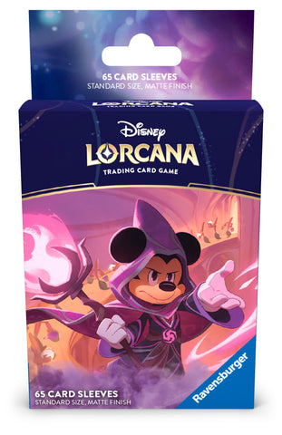 Lorcana Card Sleeves - Mickey Mouse, Wayward Sorcerer (65 Pack)