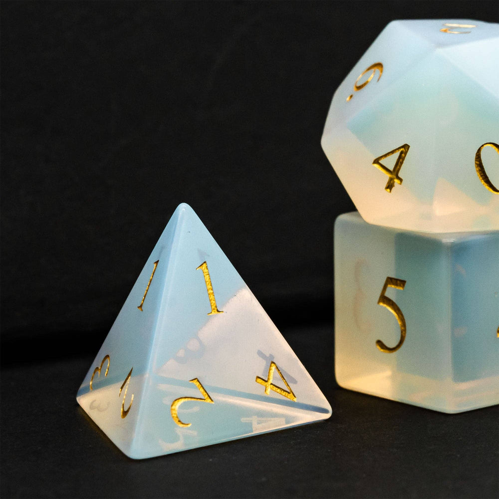 Opalite Gemstone Dice Set