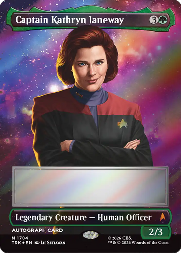 Captain Kathryn Janeway (Borderless) (Signed) [Star Trek]
